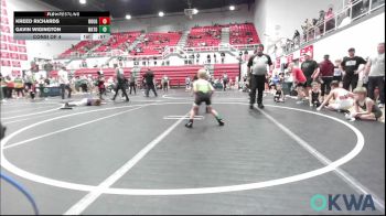 52 lbs Consi Of 4 - Kreed Richards, Rough Riders vs Gavin Wigington, Watonga Youth Wrestling