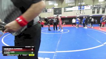 215 lbs 5th Place Match - Kyron Cope, MUSKOGEE vs Demetrius Cummings, CLAREMORE