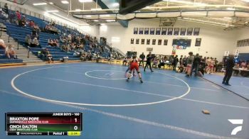 160 lbs Semifinal - Braxton Pope, Diamondville Wrestling Club vs Cinch Dalton, Cody Wrestling Club