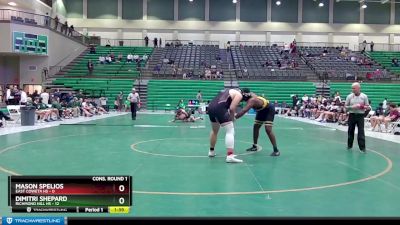 285 lbs Quarters & 1st Wb (16 Team) - Mason Spelios, East Coweta HS vs Dimitri Shepard, Richmond Hill HS