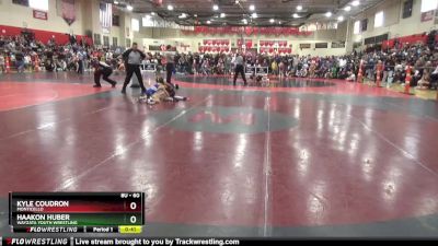 60 lbs Champ. Round 1 - Kyle Coudron, Monticello vs Haakon Huber, Wayzata Youth Wrestling