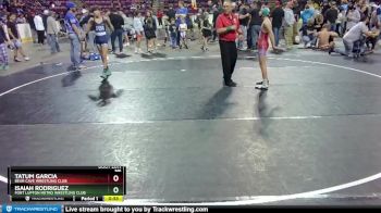 97 lbs Champ. Round 2 - Isaiah Rodriguez, Fort Lupton Metro Wrestling Club vs Tatum Garcia, Bear Cave Wrestling Club