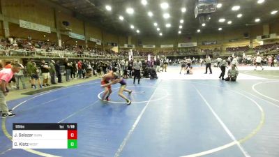 95 lbs Semifinal - Jorrdan Salazar, Duran Elite vs Caleb Klotz, West Grand