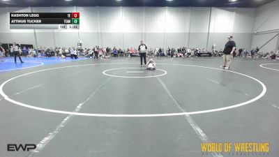 46 lbs Quarterfinal - Kashton Legg, Tulsa Elite 9U vs Attikus Tucker, Team Savage 9U