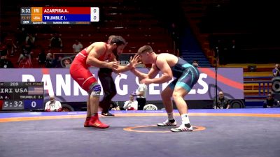 97 kg Quarterfinal - Isaac Trumble, USA vs Amirali Azarpira, IRI