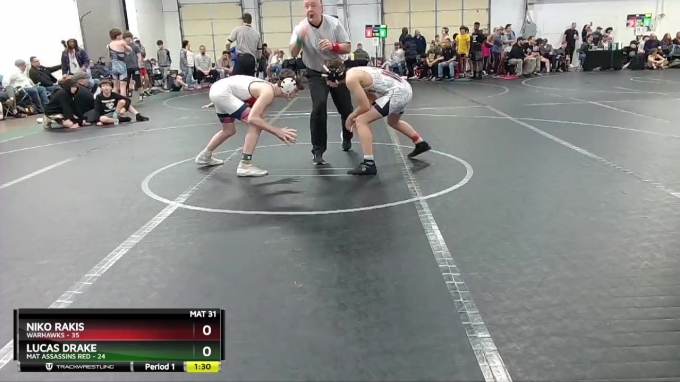 Nick Rakis 120 lbs Round 3 (8 Team) - Lucas Drake, Mat Assassins Red vs Niko Rakis ...