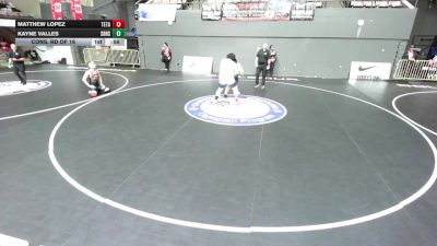 285 lbs Cons. Rd Of 16 - Matthew Lopez, Team Takedown vs Kayne Valles, South Bakersfield High School Wrestling