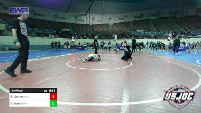 52 lbs 3rd Place - Baker James, Cowboy Wrestling Club vs Samantha Ham, Nebraska Wrestling Academy