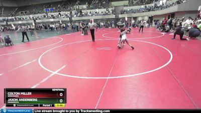 80 lbs Semifinal - Jaxon Anderberg, Minnesota vs Colton Miller, Wisconsin