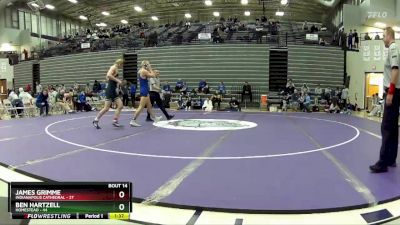 157 lbs Placement Matches (8 Team) - Ben Hartzell, Homestead vs James Grimme, Indianapolis Cathedral