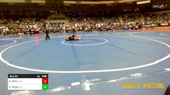 67 lbs Round Of 16 - Aviyahn Mills, Roundtree Wrestling Academy vs Hudson Ruge, Sebolt Wrestling Academy