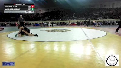 84 lbs Consi Of 16 #2 - Derreck Flud, Checotah Matcats vs Maddox Dollinar, Mustang Middle School