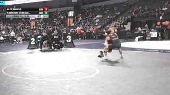 120 lbs Consi Of 16 #1 - Alex Ramos, Clovis West (CS) vs Raymond Carbajal, Santa Fe (SS)