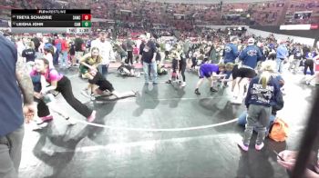 105 lbs Champ. Round 1 - Treya Schadrie, Seymour Area Wrestling Club vs Leigha John, Campbellsport