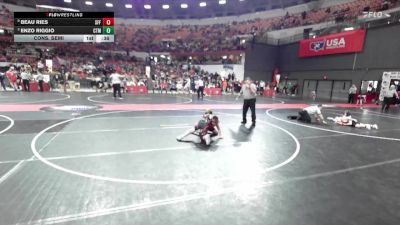 95 lbs Cons. Semi - Enzo Riggio, Poynette Panther Youth Wrestling vs Beau Ries, Sheboygan Falls Falcons