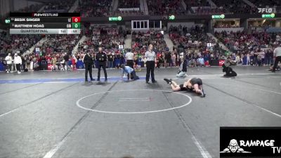 90 lbs Quarterfinal - Matthew Hoag, Circle vs Besik Singer, Lawrence Elite