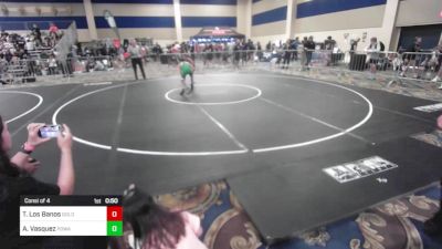 88 lbs Consi Of 4 - Titan Los Banos, Gold Rush Wr Ac vs Abel Vasquez, Poway Elite