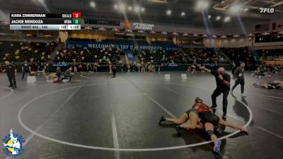 140 lbs Cons. Round 1 - Jackie Mendoza, West Marshall vs Kara Zimmerman, DeKalb