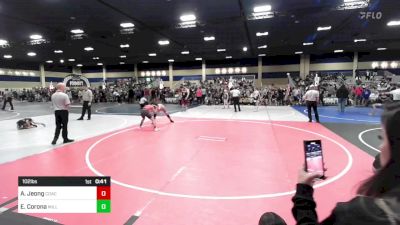 102 lbs Consi Of 16 #1 - Aidan Jeong, Coachella Valley WC vs Ezekiel Corona, Millennia WC