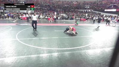 80 lbs Quarterfinal - Isaac Delao, Racine Area Wrestling Inc. vs Reegan Corning, Pardeeville Boys Club Youth Wrestling