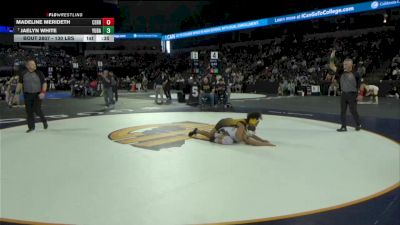 130 lbs Consi Of 8 #2 - Madeline Merideth, Cerritos (SS) vs Jaelyn White, Yuba City (SJ)