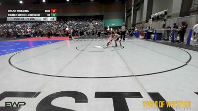 75 lbs Consi Of 16 #2 - Dylan Messiha, Monster Garage vs Raiden Crook-Hutsler, White River Hornets Wrestling Club