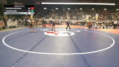 4A-113 lbs Cons. Round 3 - Jayden Kubo, Thunder Basin vs Antonio Grooman, Laramie