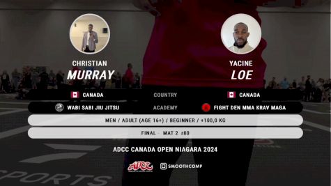 YACINE LOE vs CHRISTIAN MURRAY 2024 ADCC Niagara Open