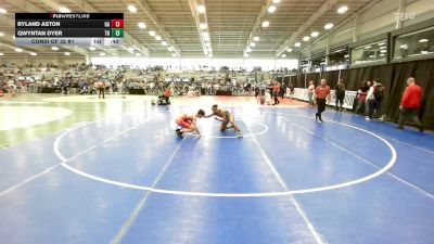 106 lbs Consi Of 32 #1 - Ryland Aston, GA vs Qwyntan Dyer, TN