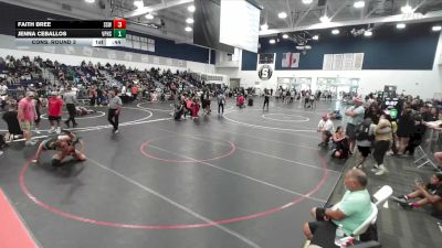 135 lbs Cons. Round 3 - Jenna Ceballos, Villa Park High School vs Faith Bree, Seaside Wrestling