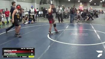 130 lbs Cons. Round 1 - Kristian Keyes, Mid Mitten WC vs Izaak Keenan, Leslie Youth Wrestling