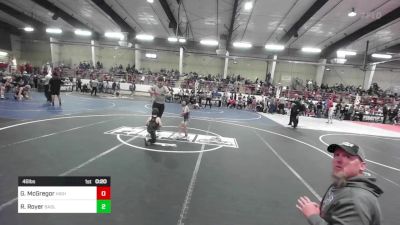 46 lbs Consi Of 8 #2 - Gage McGregor, High Elevation Wrestling Club vs Ronan Royer, Badlands WC