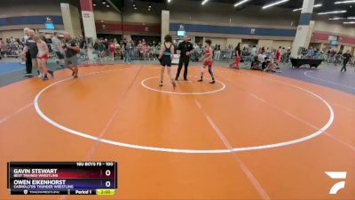 100 lbs Round 2 - Gavin Stewart, Best Trained Wrestling vs Owen Eikenhorst, Carrollton Thunder Wrestling