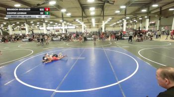 89 lbs Quarterfinal - Branson Bressler, McKenzie River Mat Club vs Cooper Lehman, One Shot Wrestling