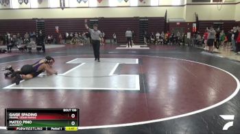JV-5 lbs Semifinal - Gaige Spading, Prairie, Cedar Rapids vs Mateo Pino, Alburnett