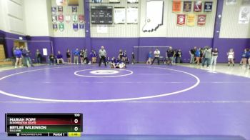 100 lbs Round 5 - Brylee Wilkinson, Sullivan vs Mariah Pope, Bloomington South