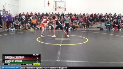 DIVISION 9 lbs Round 1 - Garrison Byrnes, Waukon vs Cameron McMorris, New Hampton/Turkey Valley