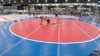 160 lbs Champ. Round 1 - Kreyton Karstens, Howard Youth Wrestling vs Thayne Tjeerdsma, Bon Homme