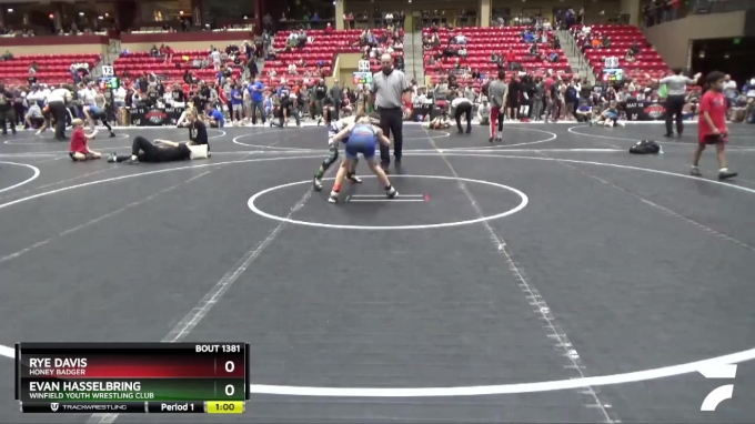 Evan Rye 85 lbs 3rd Place Match - Rye Davis, Honey Badger vs Evan Hasselbring ...
