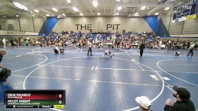 59 lbs Semifinal - Crue Pacheco, Team Prestige vs McCoy Knight, Sanderson Wrestling Academy