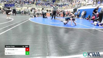 46 lbs Quarterfinal - Evelyn Shimonek, Pawhuska Elks Takedown vs Winston Story, Hutchinson