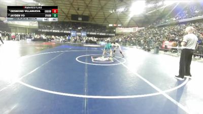 Boys 4A 113 lbs 3rd Place Match - Desmond Villanueva, Union vs Jayden Vo, Spanaway Lake