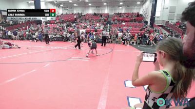 43-46 lbs Quarterfinal - Tatum Jones, Ponca City Wildcat Wrestling vs Vale Torres., Standfast