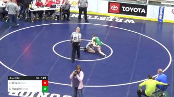 117 lbs Quarterfinal - Luke Simcox, Central Mountain vs Gabe Ruggieri, Connellsville