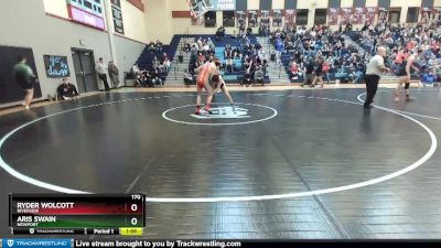 170 lbs Quarterfinal - Aris Swain, Newport vs Ryder Wolcott, Riverside