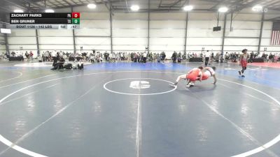 142 lbs Consi Of 16 #2 - Zachary Parks, PA vs Ben Gruner, TX