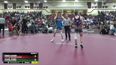 144 lbs Round 2 - Ryker Jones, Clear Creek-Amana vs Owen Hamer, Christian Brothers College