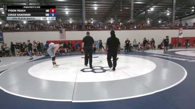 67 kg 5th Place Match - Tyson Peach, Jackrabbit Wrestling Club vs Lukas Kanownik, Suples Wrestling Club