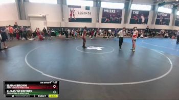 140 lbs Cons. Round 2 - Isaiah Brown, Best Trained Wrestling vs Lukas Weinstock, Team Xtreme Wrestling