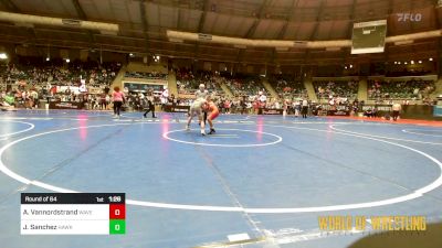 84 lbs Round Of 64 - Aiden Vannordstrand, Waverly Area Wrestling Club vs Jaxon Cash Sanchez, Hawkeye WC